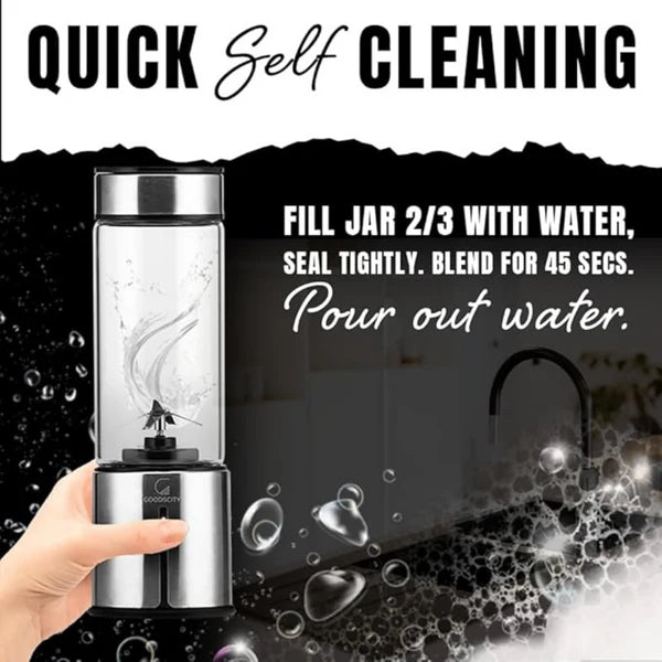 Goodscity Blender For Smoothie And Juices | Portable Hand Blender For Kitchen | Premium Usb Rechargeable Fruit Juicer Machine | 450Ml BPA FREE Food Grade Jar