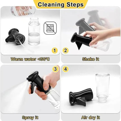 Oil Sprayer bottle for Cooking (200ml) Olive Oil Spray Bottle Continuous Spray with Portion Control, Suitable for Multiple Scenarios. Highly Trusted by Chefs